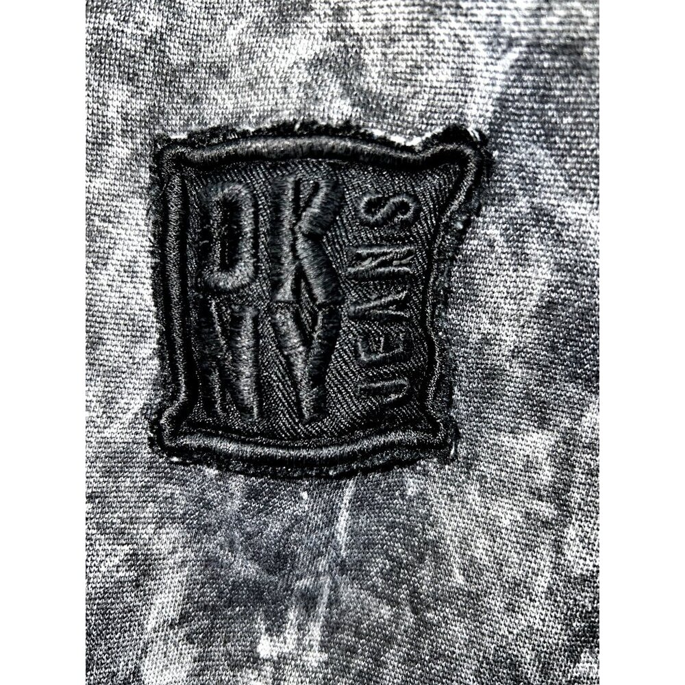 Men’s Dkny Jeans Acid-Wash Large Gray Hooded Sweatshirt Pullover Kangaroo Pocket - Picture 7 of 7